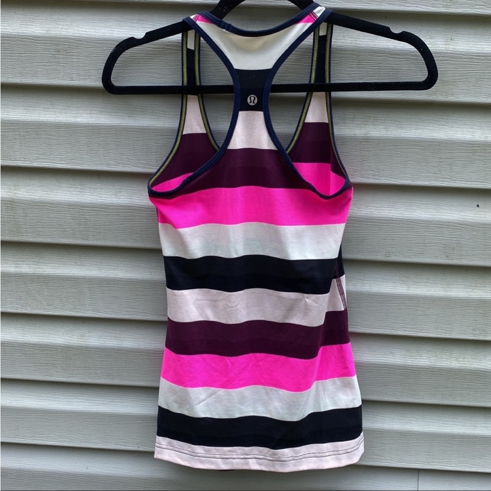 Lululemon | Colorblock Stripe Racerback Workout Tank Top size 2 - Picture 4 of 5